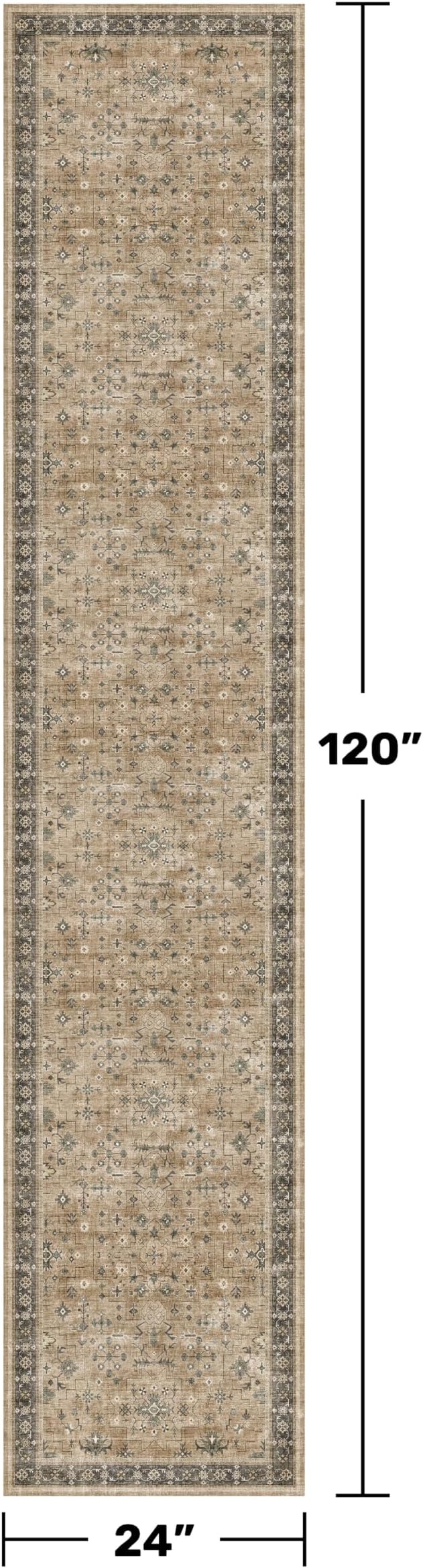 Washable Natural Sage 2x10 Entryway Long Runners