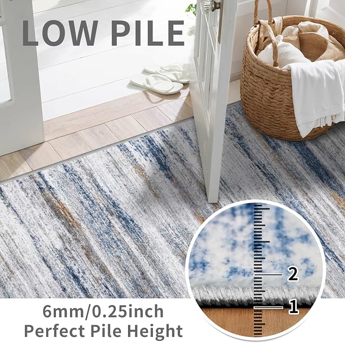 6x12 Runner Rug for Wide Hallway: Long Washable Area Rugs for Living Room