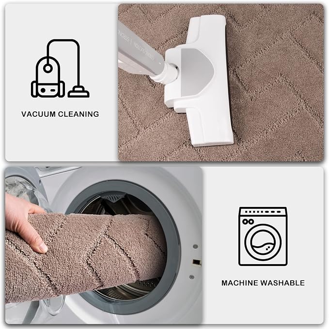 PURRUGS Dirt Trapping Door Mat 24" x 84", Non-Slip Machine Washable Entry Rug