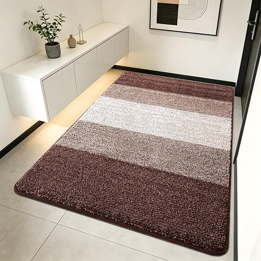 Kitinjoy Indoor Outdoor Door Mat, 70x35 Non-Slip Absorbent Dirt Trapper