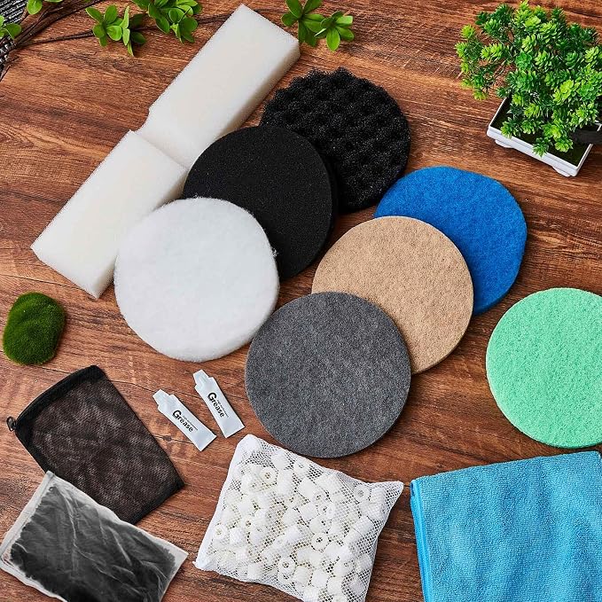 62 Pcs Compatible with Fluval Fx4/fx5/fx6 Replacement Filter Media, 6 Foam Block