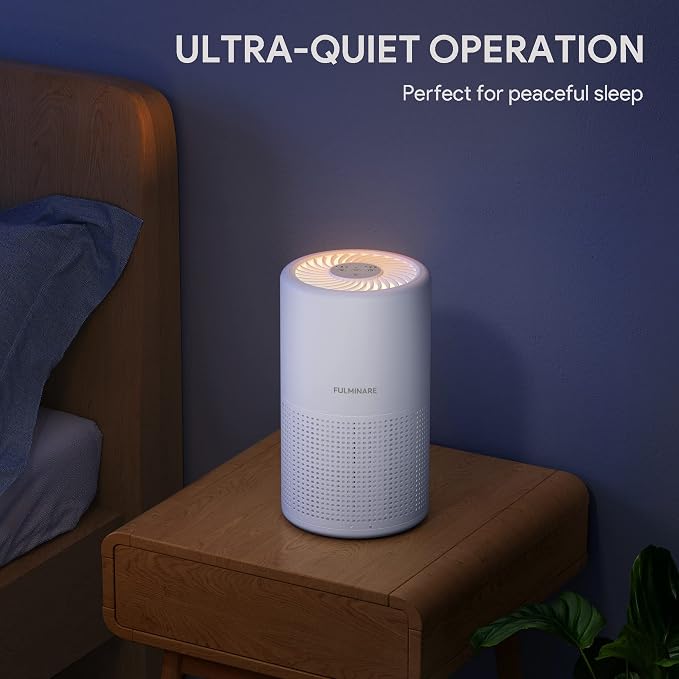 Air Purifiers for Bedroom, FULMINARE H13 True HEPA Air Filter, Quiet Air Cleaner