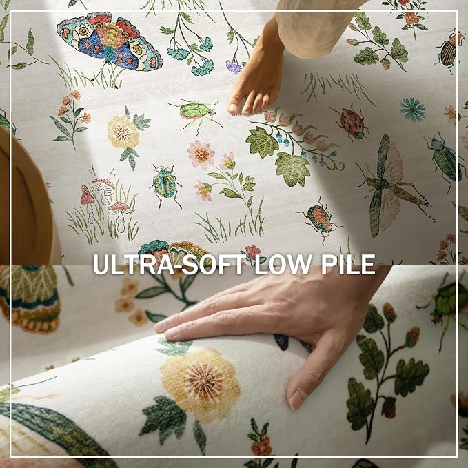 6x9 Area Rugs for Living Room: Washable Bedroom Rug Vintage Rugs Indoor Stain