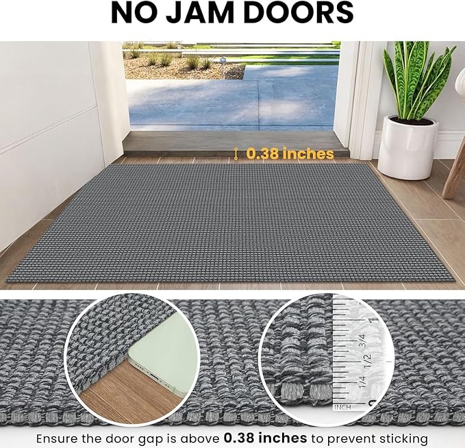 IOHOUZE Washable Runner Rug 2.6x12 Non Slip Rubber Backed Extra Long Hallway