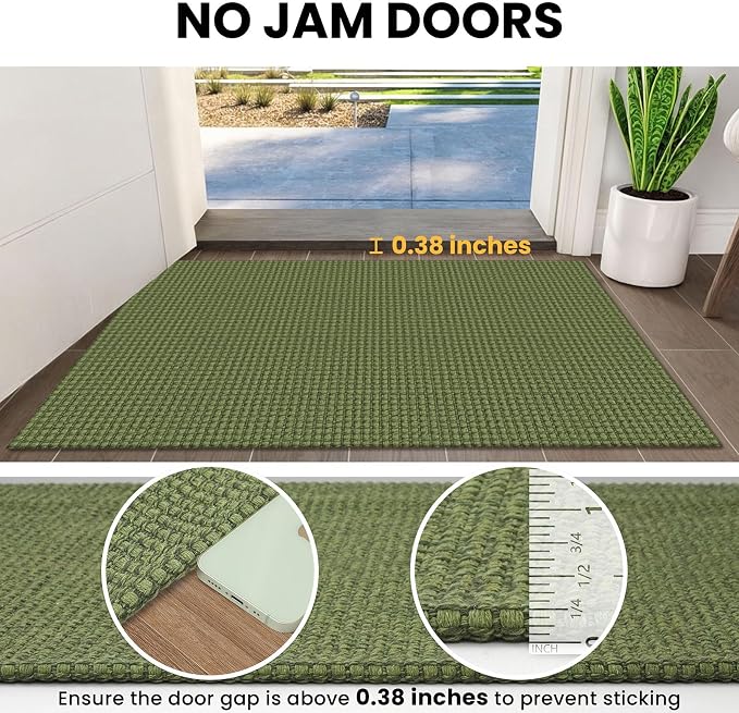 IOHOUZE Washable Runner Rug 3x8 Non Slip Rubber Backed Wide Hallway Runner