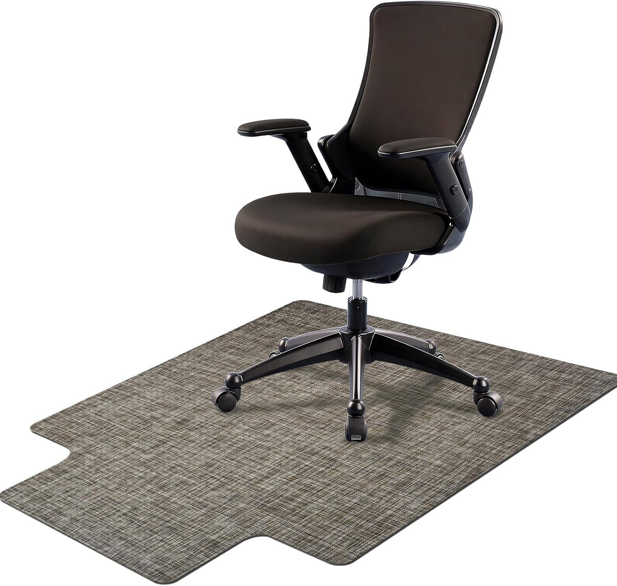 Office Chair Mat for Hardwood Floor, 36" x 48" Non-Slip Office Chair Mat for Rolling Chair, Heavy Duty Textilene Floor Protector for Hardwood Tile, Desk Computer Chair Mat for Home Office,Brown