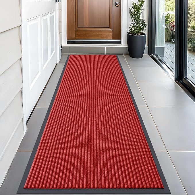 OLANLY Front Door Mat Indoor Outdoor Entrance, Waterproof Heavy Duty Doormat