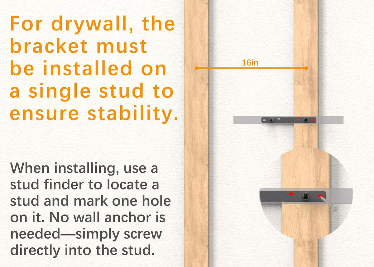 BAYKA Grey Floating Shelves 15.7in, Set of 3, Wall Mounted for Wall Decor