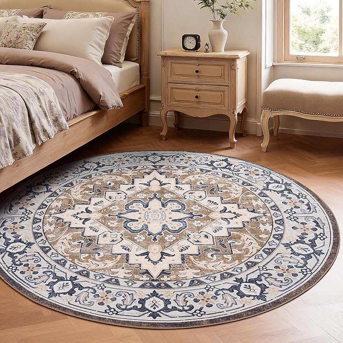 Lofus 4ft Area Rugs for Living Room, Washable Area Rug, Rugs for Bedroom