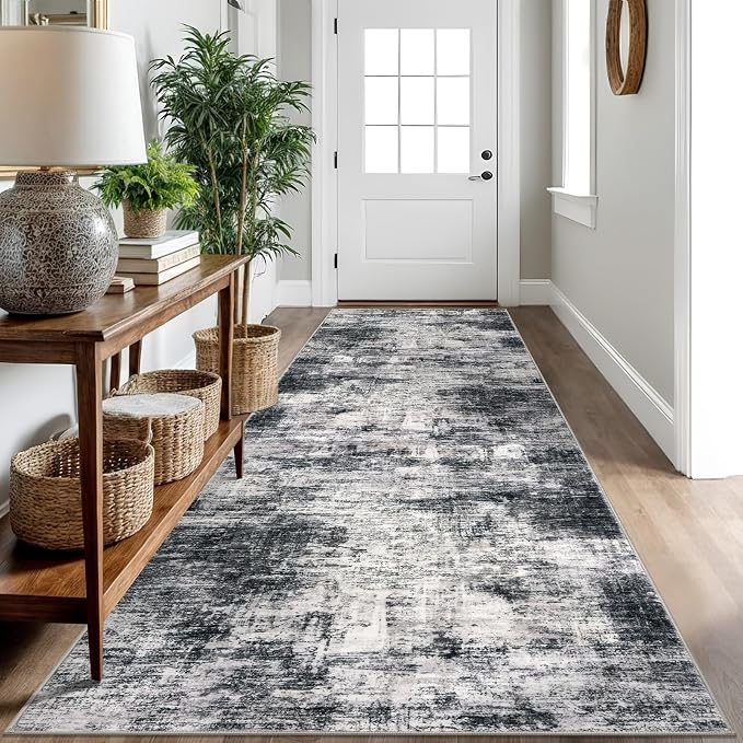 IOHOUZE Abstract Runner Rug 3x10 Ft Washable Runners