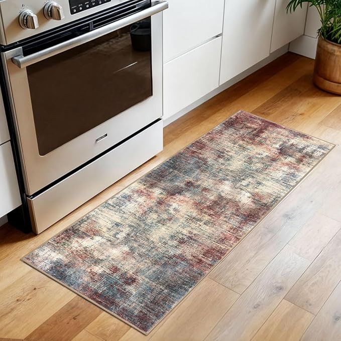 IOHOUZE Abstract Runner Rug 2x5 Ft Washable Runners