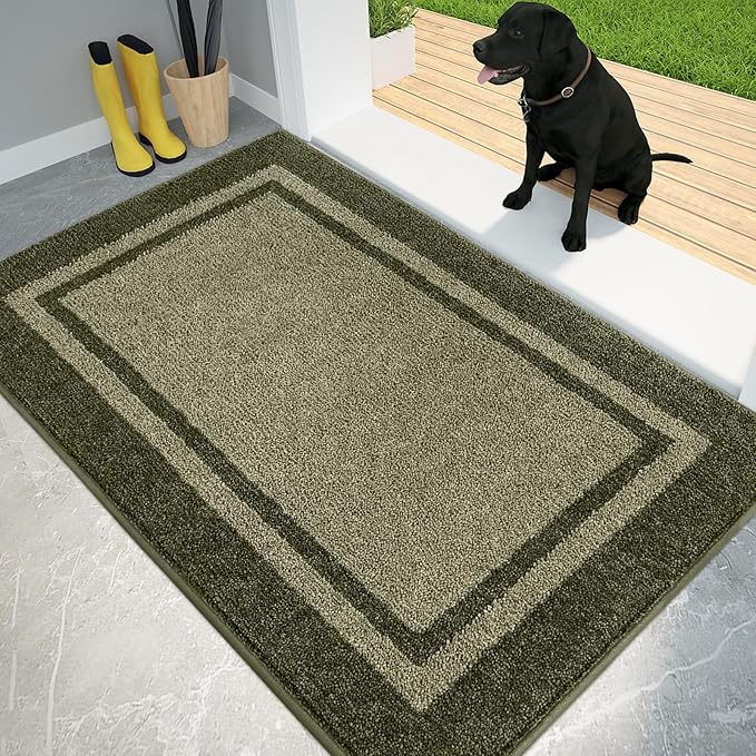PURRUGS Dirt Trapping Door Mat 32" x 48", Non-Slip Machine Washable Entryway Rug