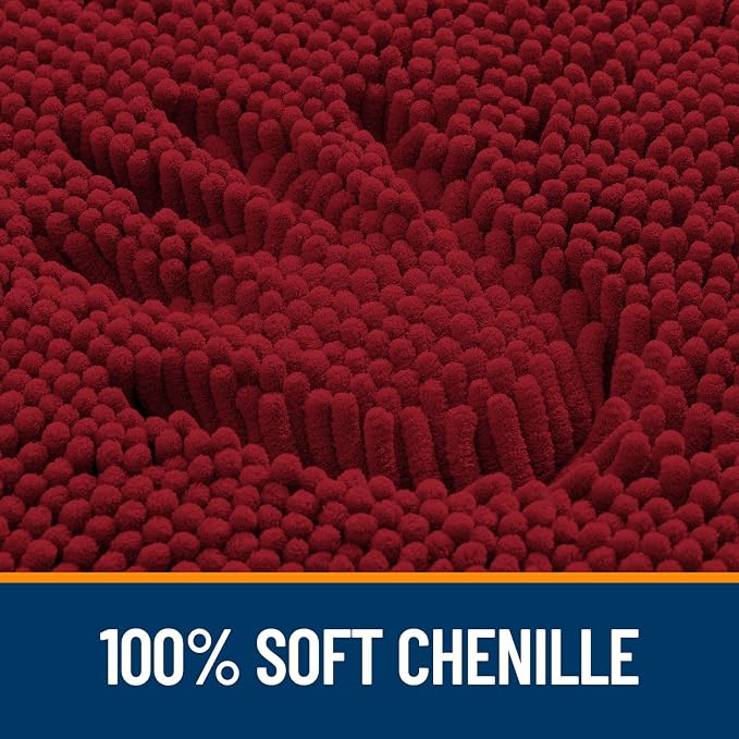 OLANLY Toilet Rugs U-Shaped 20x20, Extra Soft Absorbent Chenille Contour