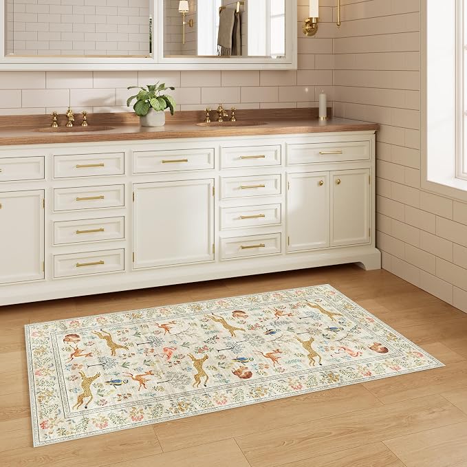 DUKINO 2x4 Rug for Hallway, Washable Kitchen Runner Rug