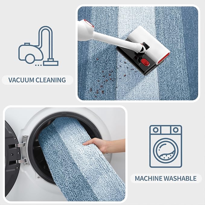 Kitinjoy Indoor Outdoor Door Mat, 54x24 Non-Slip Absorbent Dirt Trapper