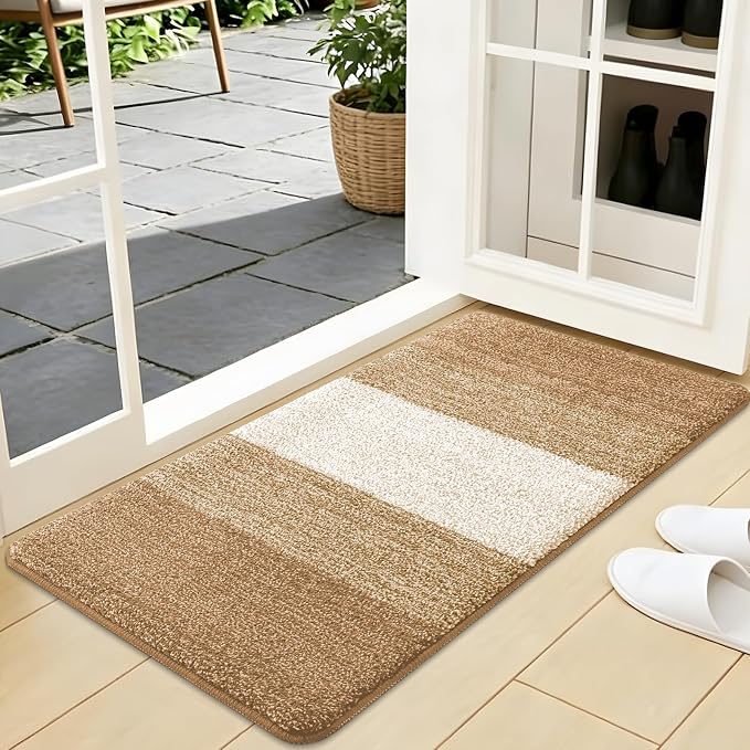 Kitinjoy Indoor Outdoor Door Mat, 40x24 Non-Slip Absorbent Dirt Trapper