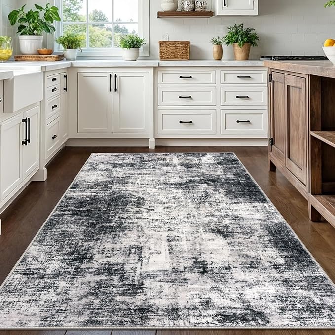 IOHOUZE Modern Abstract Area Rugs 5x7 Ft Washable Rugs