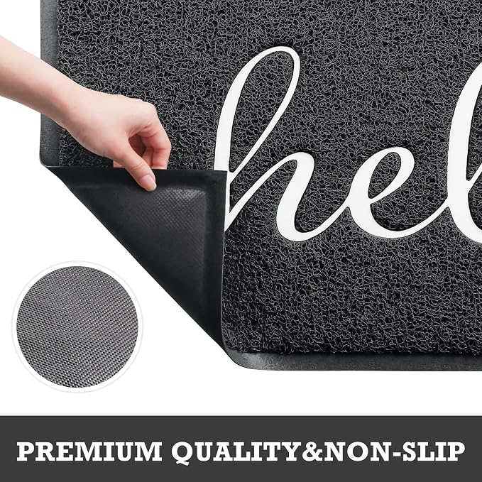 CozyBounty Door Mat Hello Mats Outdoor Indoor Non-Slip Doormat