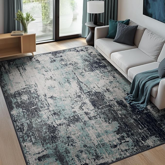 RELEANY Washable Area Rugs 7'x9' Non-Slip Modern Abstract Soft
