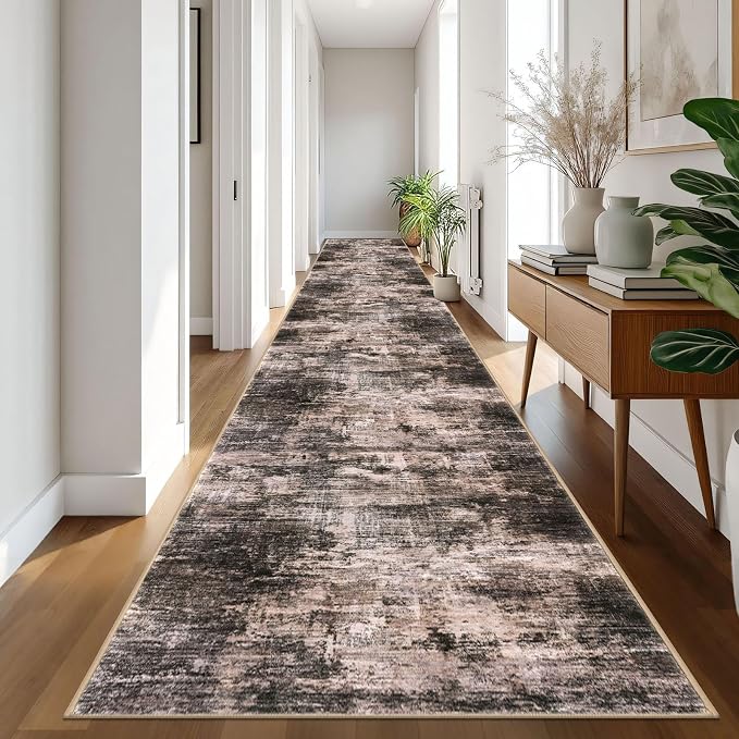 IOHOUZE Abstract Runner Rug 3x20 Ft Extra Long Washable Runners