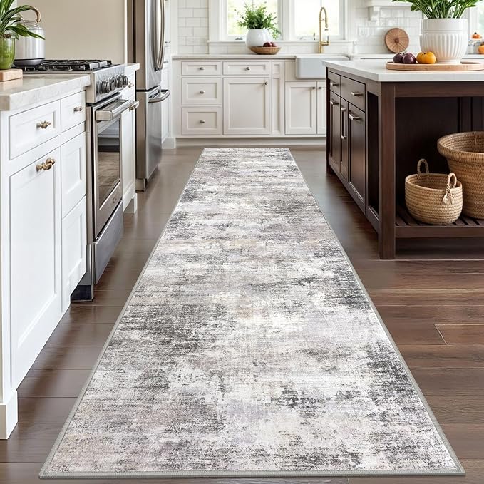 IOHOUZE Abstract Runner Rug 3x12 Ft Washable Runners