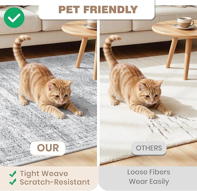 Washable Kitchen Rugs Sets of 2 Piece, Hallway Runner Rug Non-Slip