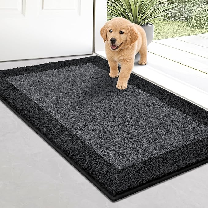 Indoor Door Mat 20" x 32", Washable Kitchen Rug, Non Slip Entryway Rug