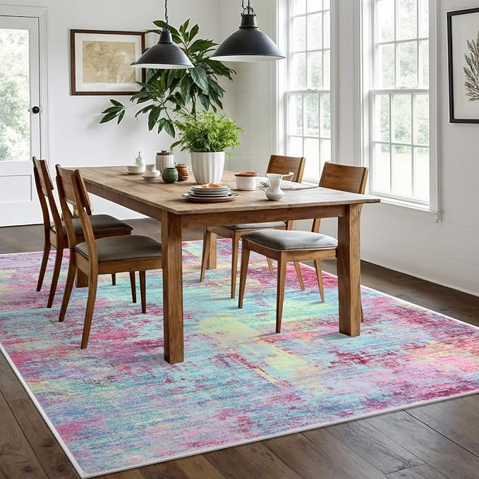 IOHOUZE Abstract Area Rugs 6x9 Ft Washable Rugs