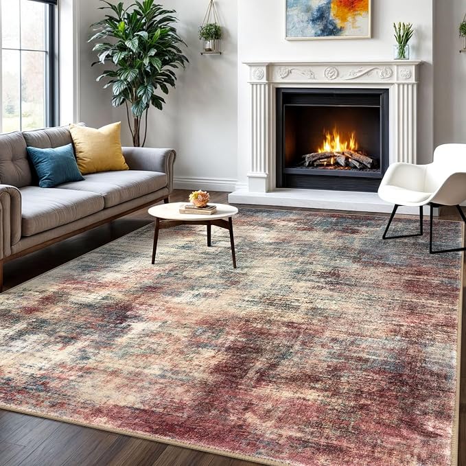 IOHOUZE Abstract Area Rugs 6x9 Ft Washable Rugs
