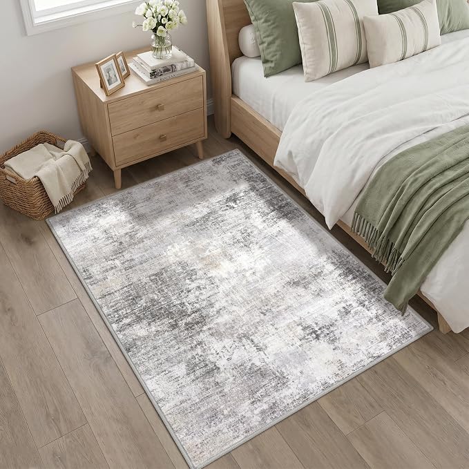 IOHOUZE Abstract Area Rug 4x5 Ft Washable Rugs