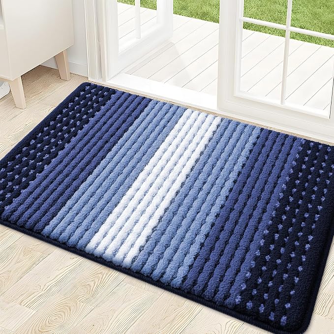 Kitinjoy Indoor Outdoor Door Mat, 32x20 Non-Slip Absorbent Dirt Trapper