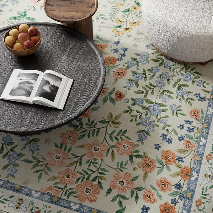Machine Washable Rugs for Living Room: 6x9 Area Rugs for Bedroom Vintage Stain