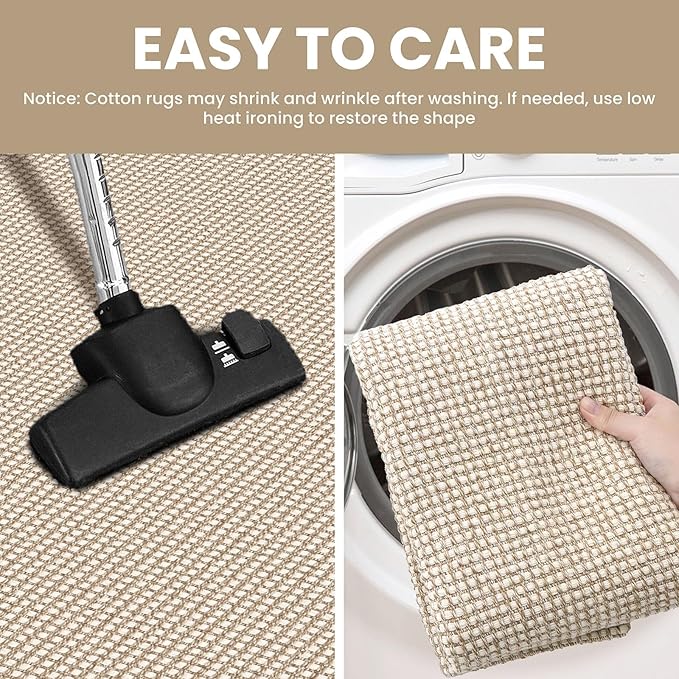 IOHOUZE Washable Exrea Long Hallway Runner Rug 3x16 Non Slip Rubber Backed