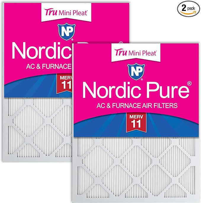 Nordic Pure 14x30x1 Tru Mini Pleat MERV 11 AC Furnace Air Filters – 2.5X More