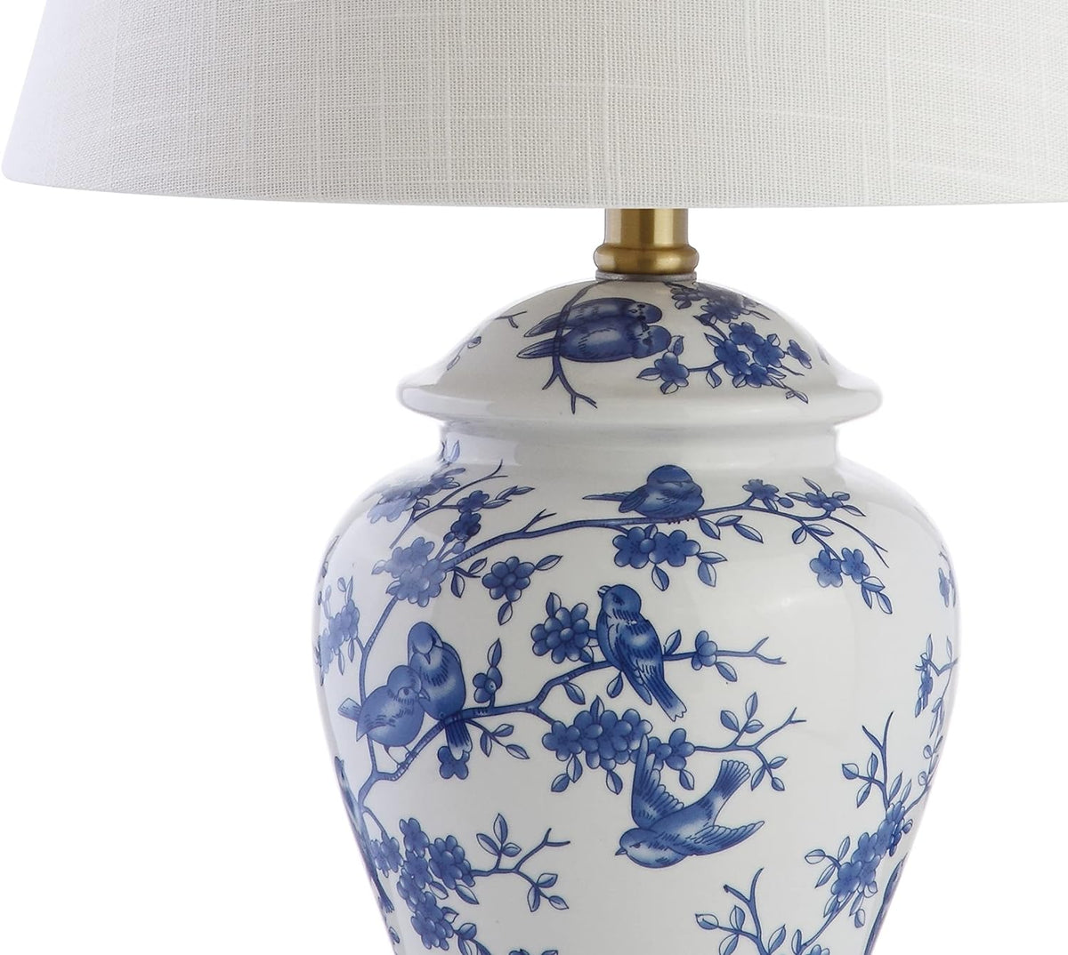 JONATHAN Y Penelope Ginger Jar 22" LED Table Lamp, Blue/White