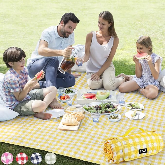 ZAZE Extra Large Picnic Blankets, Camping on Grass