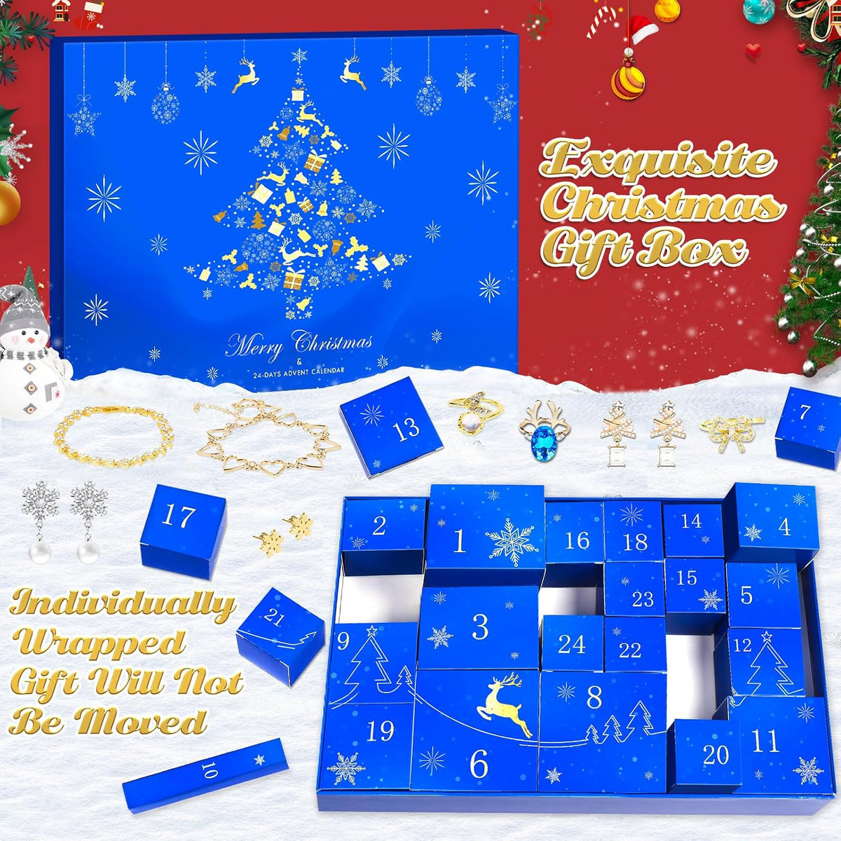 EULRGAUS Advent Calendar 2026, 24 Days Jewelry and Spa Gifts for Teen Girls