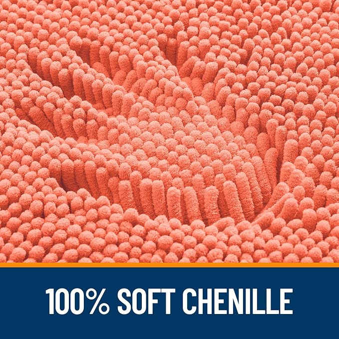 OLANLY Toilet Rugs U-Shaped 24x20, Extra Soft Absorbent Chenille Contour