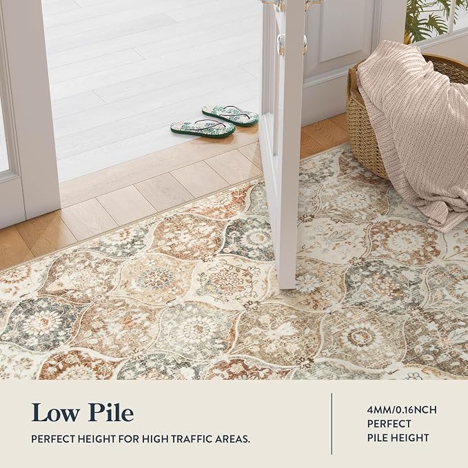 Lahome Moroccan Trellis Hallway Runner Rug, 2x6 Kitchen Runner Rugs Non Skid