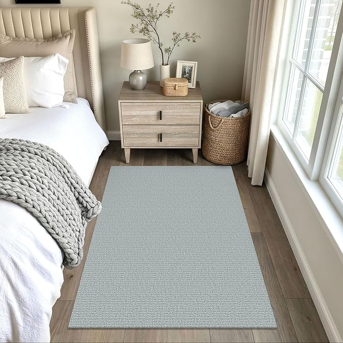 EARTHALL Washable Area Rug 4x5 Ft Non Slip Rugs