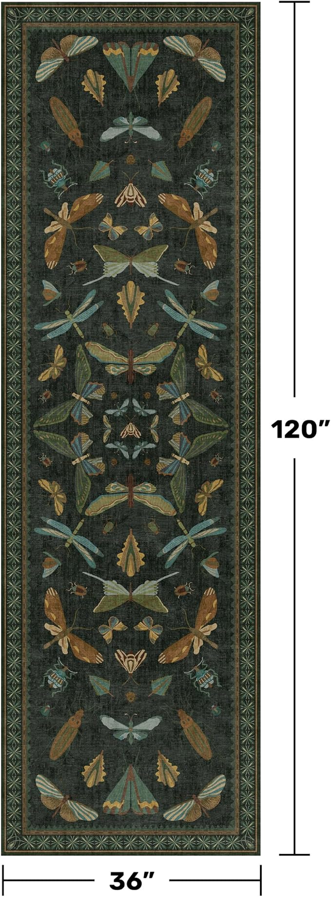 Dark Green 3x10 Extra Long Runner Rugs