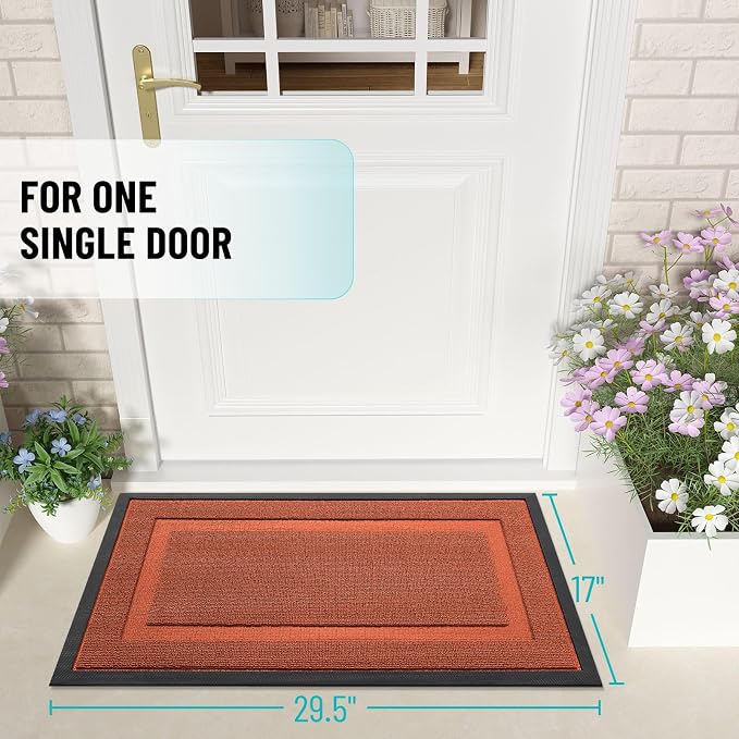OLANLY Front Door Mat Indoor Outdoor Entrance, Waterproof All-Season,