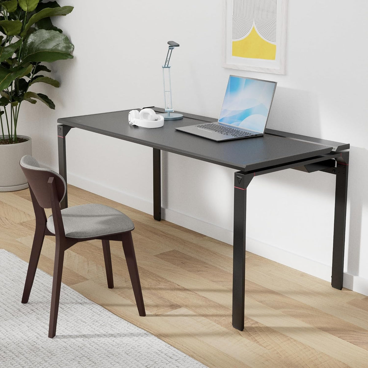 Secretlab Magnus Metal Desk with Black Leatherette Mat, Ultra-Durable