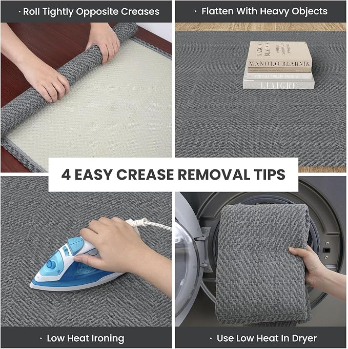 IOHOUZE Small Area Rug 2x3 Washable Woven Rugs