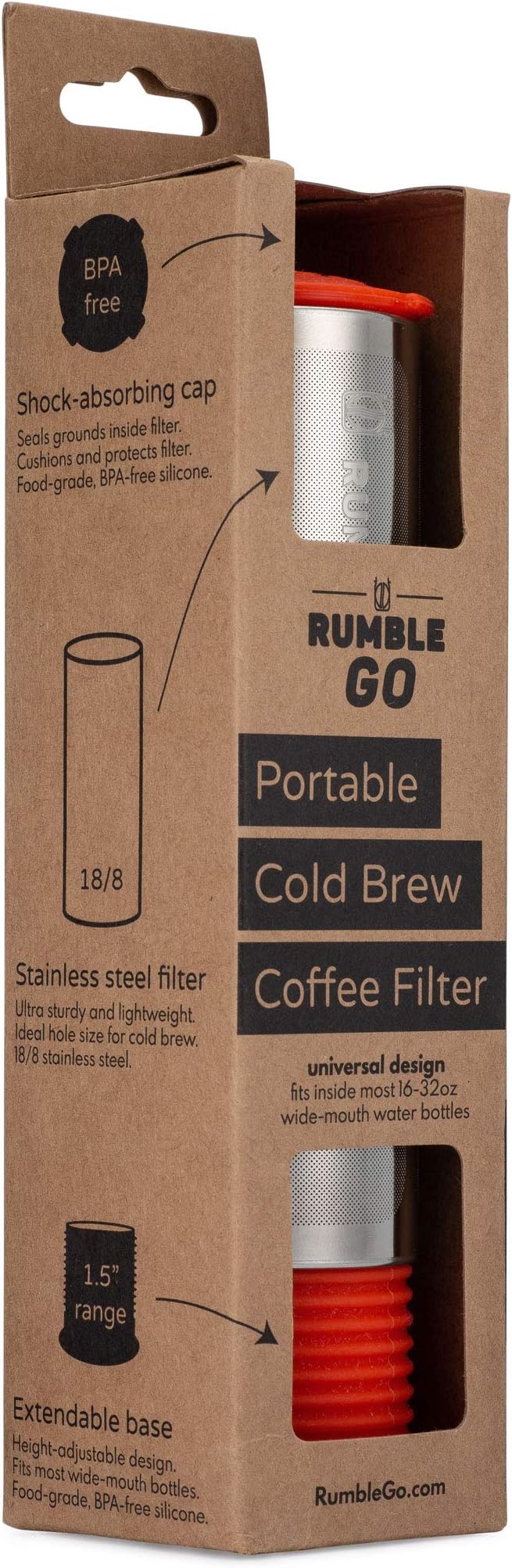Rumble Go: Portable Cold Brew Coffee Filter