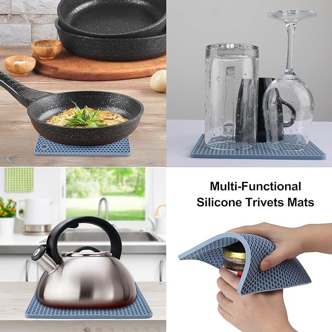 4 Pack Silicone Trivet Mat, Silicone Trivets