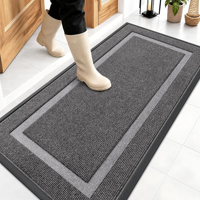 OLANLY Front Door Mat Indoor Outdoor Entrance, Waterproof All-Season,