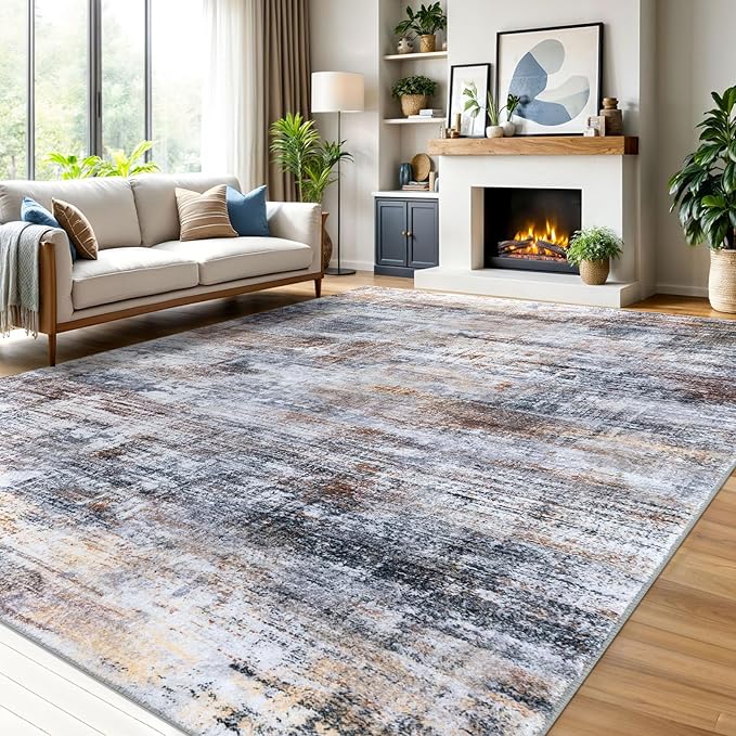 IOHOUZE Abstract Area Rugs 9x12 Ft Washable Large Rugs
