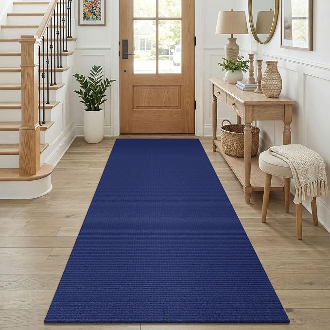 KOZYFLY Cotton Runners for Hallway 3x8, Wide Washable Runner Rug, Woven Non