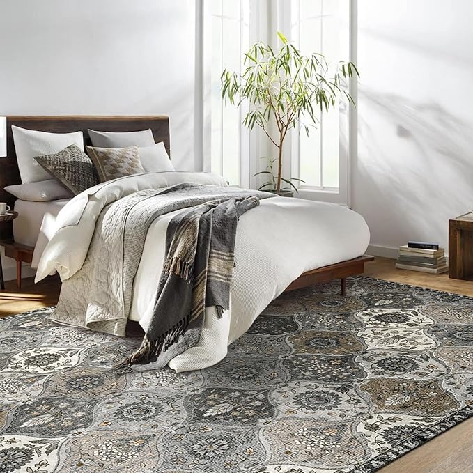 Lahome Moroccan Washable Area Rugs 8x10, Soft Vintage Oriental Rug